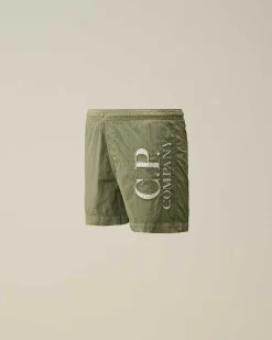 U16 Chrome-R Logo Print Swim Shorts^C.P. Company Store