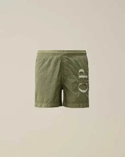 U16 Chrome-R Logo Print Swim Shorts^C.P. Company Store