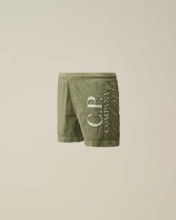U16 Chrome-R Logo Print Swim Shorts^C.P. Company Cheap