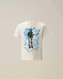 U16 Cotton Jersey 30/1 Graphic T-Shirt^C.P. Company Cheap