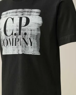 U16 Cotton Jersey 30/1 Graphic Logo T-Shirt^C.P. Company Cheap