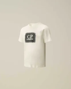 U16 Cotton Jersey 30/1 Label Style Logo T-Shirt^C.P. Company Outlet