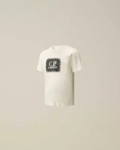 U16 Cotton Jersey 30/1 Label Style Logo T-Shirt^C.P. Company Outlet