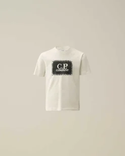 U16 Cotton Jersey 30/1 Label Style Logo T-Shirt^C.P. Company Outlet