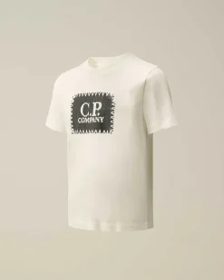 U16 Cotton Jersey 30/1 Label Style Logo T-Shirt^C.P. Company Store