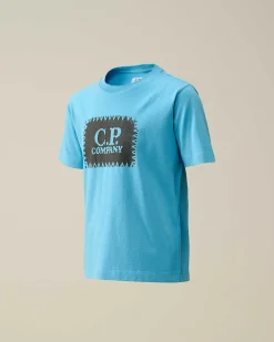 U16 Cotton Jersey 30/1 Label Style Logo T-Shirt^C.P. Company Cheap