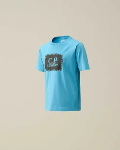 U16 Cotton Jersey 30/1 Label Style Logo T-Shirt^C.P. Company Store