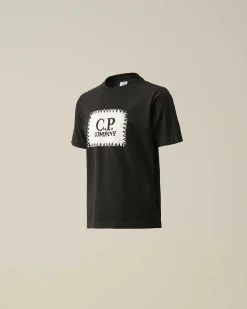 U16 Cotton Jersey 30/1 Label Style Logo T-Shirt^C.P. Company Online