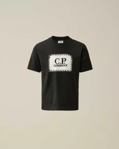 U16 Cotton Jersey 30/1 Label Style Logo T-Shirt^C.P. Company Online