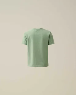 U16 Cotton Jersey 30/1 Label Style Logo T-Shirt^C.P. Company Fashion