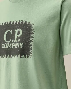 U16 Cotton Jersey 30/1 Label Style Logo T-Shirt^C.P. Company Fashion