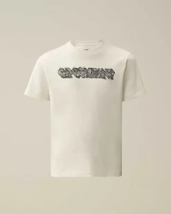 U16 Cotton Jersey 30/1 Logo T-Shirt^C.P. Company Outlet