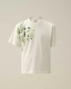 U16 Cotton Jersey 30/1 Maxi Logo T-Shirt^C.P. Company Online