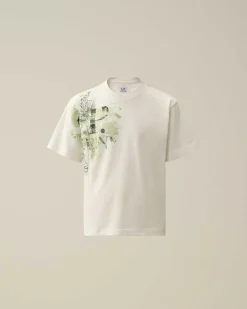 U16 Cotton Jersey 30/1 Maxi Logo T-Shirt^C.P. Company Discount