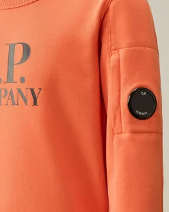 U16 Diagonal Fleece Logo Sweatshirt^C.P. Company Outlet