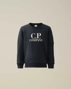 U16 Diagonal Fleece Logo Sweatshirt^C.P. Company Outlet