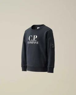 U16 Diagonal Fleece Logo Sweatshirt^C.P. Company Outlet