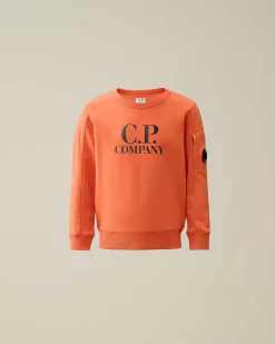 U16 Diagonal Fleece Logo Sweatshirt^C.P. Company New
