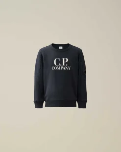 U16 Diagonal Fleece Logo Sweatshirt^C.P. Company Best Sale