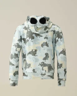 U16 Diagonal Fleece Printed Goggle Hoodie^C.P. Company Cheap