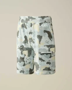 U16 Diagonal Fleece Printed Cargo Shorts^C.P. Company Sale