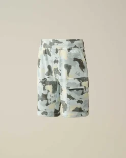 U16 Diagonal Fleece Printed Cargo Shorts^C.P. Company Clearance