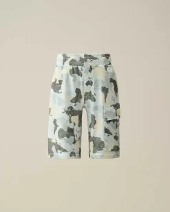 U16 Diagonal Fleece Printed Cargo Shorts^C.P. Company Clearance