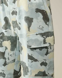U16 Diagonal Fleece Printed Cargo Shorts^C.P. Company Clearance