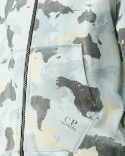 U16 Diagonal Fleece Printed Goggle Hoodie^C.P. Company Cheap