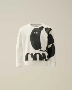 U16 Light Fleece Logo Sweatshirt^C.P. Company Flash Sale