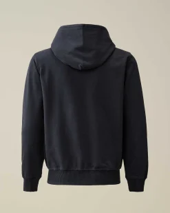 U16 Light Fleece Mixed Zipped Hoodie^C.P. Company Shop