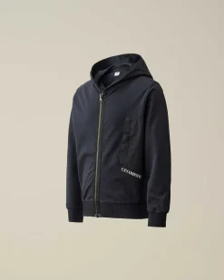 U16 Light Fleece Mixed Zipped Hoodie^C.P. Company Fashion