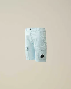 U16 Stretch Gabardine Cargo Shorts^C.P. Company Cheap