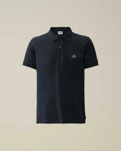 U16 Stretch Piquet Logo Polo Shirt^C.P. Company New