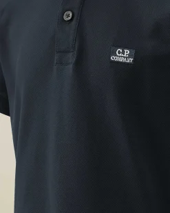 U16 Stretch Piquet Logo Polo Shirt^C.P. Company New