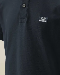 U16 Stretch Piquet Logo Striped Collar Polo Shirt^C.P. Company Cheap